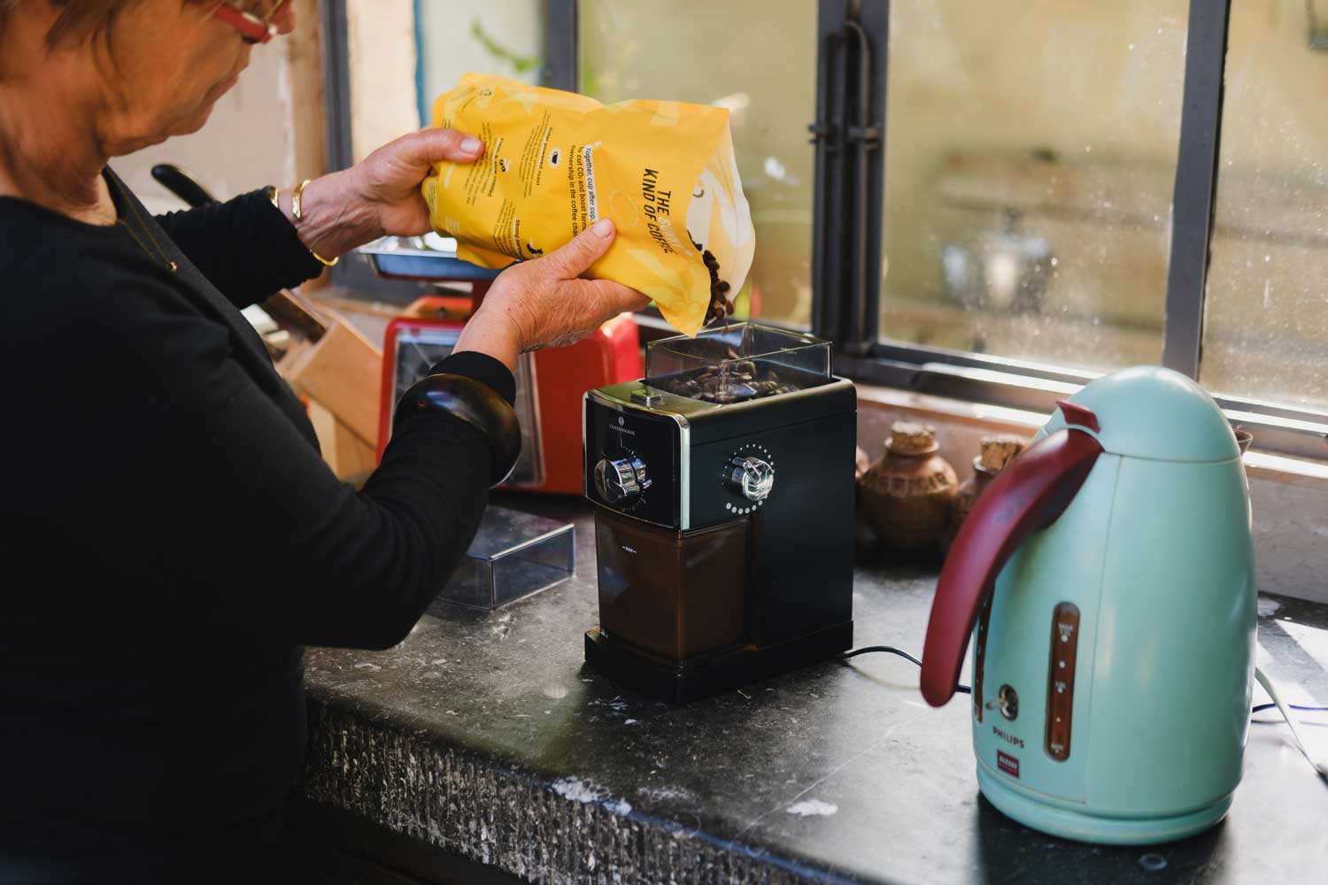 'Koffie is geur', en wordt dus vers gemalen