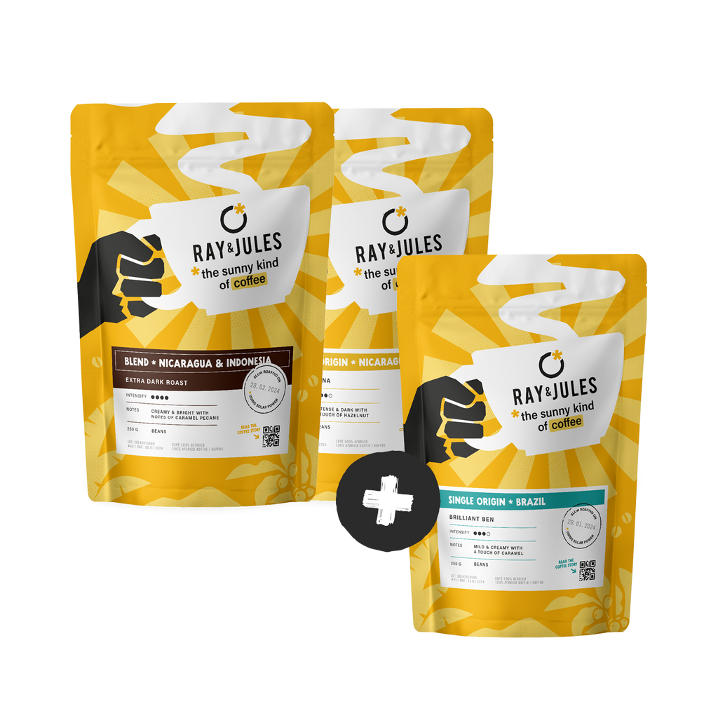 2 + 1 gratis. Intens & Krachtig Koffiepakket.